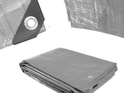 Plachta Procraft ST20x20 200g/m2 nepromokavá s oky 20x20 m stříbrná