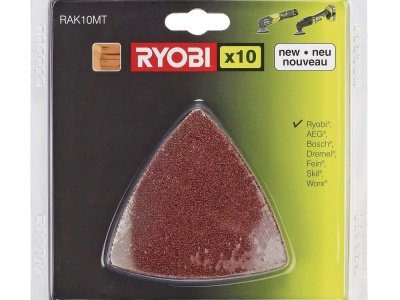 RYOBI RAK 10 MT - sada brusných papírů (10 ks) k RMT 1801 M, RMT 1201 M