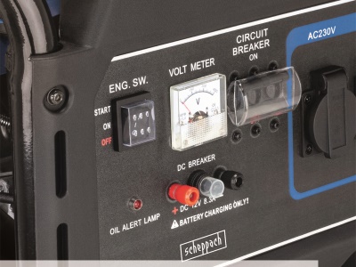 Scheppach SG 7100x - Rámová elektrocentrála 5500 W s regulací AVR a elektrostartem