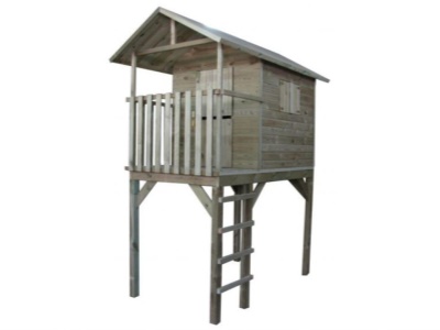 Domeček dětský dřevěný s žebříkem Vyhlídka