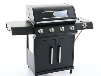 Riwall PRO RGG 41 EXL - luxusní plynový gril 17 kW se čtyřmi hořáky a bočním vařičem
