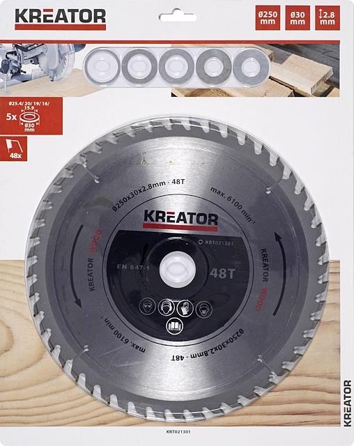 KRT021301 - Pilový kotouč na dřevo 250 mm, 48 Z