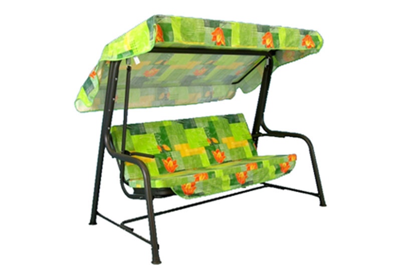 Stříška + poduška 144 x 50 x 6 - zelená květ pro houpačku SANTA FE