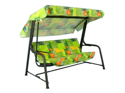 Stříška + poduška 144 x 50 x 6 - zelená květ pro houpačku SANTA FE