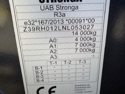Hákový kontejnerový nosič STRONGA HL014D včetně kontejneru
