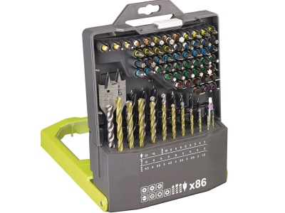 Ryobi RAK86MiXC - Sada vrtáků a šroubovacích bitů 86ks