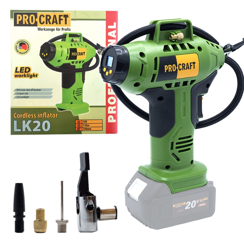 Aku kompresor Procraft LK20 bez akumulátoru a nabíječky