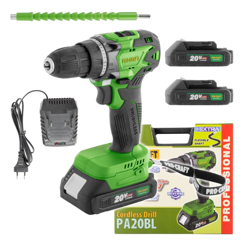Aku vrtací šroubovák Procraft PA20BL