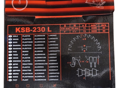 DWT KSB-230 L - pilový kotouč ( 230 x 30 x 2,2 mm, 72 Z )