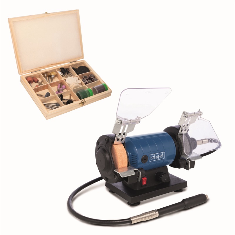 Scheppach HG 35 - dvoukotoučová bruska/leštička se systémem Flexidrive