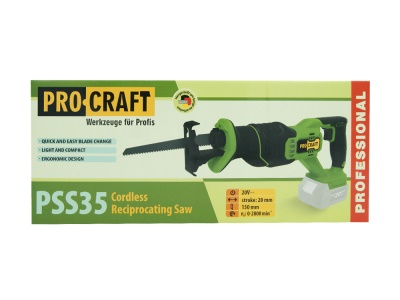 Aku přímočará pila Procraft PSS35bb  (bez baterie a nabíječky)