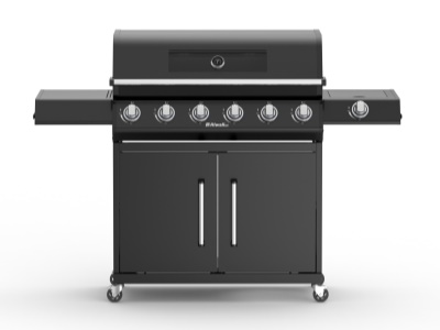 Riwall PRO RGG 61 EXL - luxusní plynový gril 24 kW se šesti hořáky a bočním vařičem