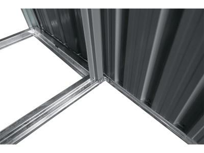 Riwall PRO RMWS 3x9 Anthracite - přístřešek na dřevo s kůlnou 2,7 x 1,6 m s pultovou střechou antracit