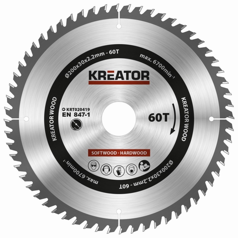 KRT020419 - Pilový kotouč na dřevo 200mm, 60T