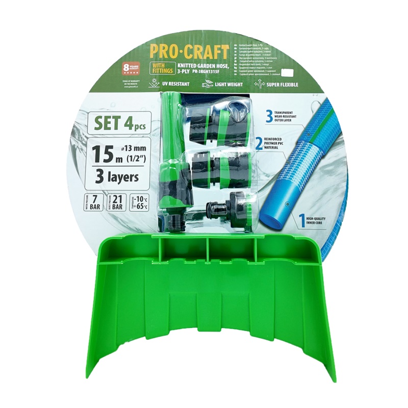 Modrá zahradní hadice Procraft PR-3KGH1315F