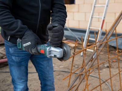 POWPB20200 - Aku úhlová bruska 20V 125mm bezuhlíková (bez AKU)