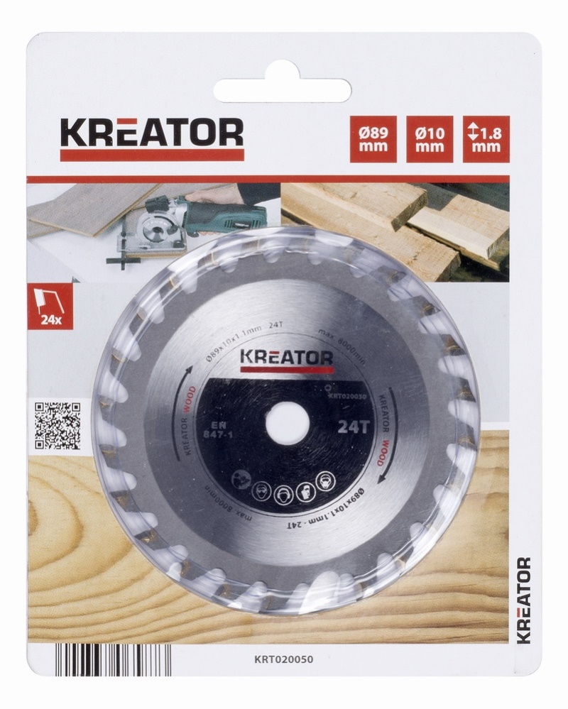 KRT020050 - Pilový kotouč na dřevo 89 mm, 24 Z