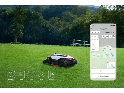 DREAME A3 AWD Pro 2500 - bezdrátová robotická sekačka ( 2500 m2 ) s pohonem všech kol