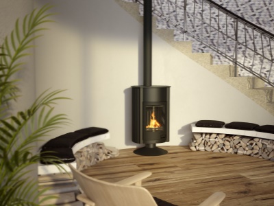 HS Flamingo GRANDE II N černá - krbová kamna