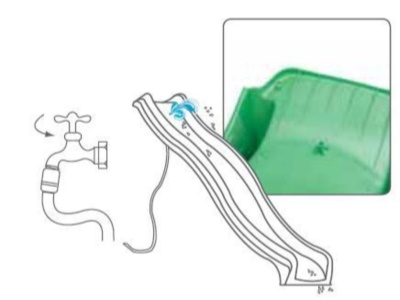 Skluzavka s přípojkou na vodu červená 2,20 m