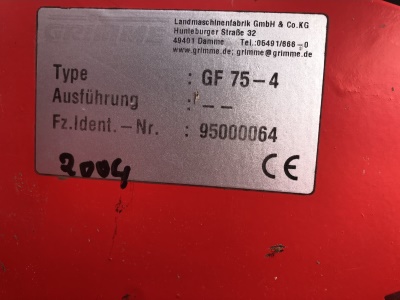 Hrobkovací fréza GRIMME GF 75-4