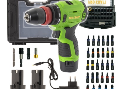 Aku vrtací šroubovák Procraft PA12Pro DFR-2b-c se sadou bitů BS-32