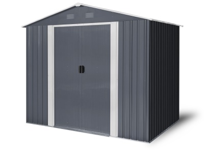 Riwall PRO - RMSA 6x8 Anthracite - zahradní domek kovový 2,4 x 1,7 m se sedlovou střechou Antracit