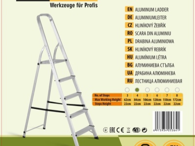 Schůdky hliníkové jednostranné 4st. Procraft PLA2.84