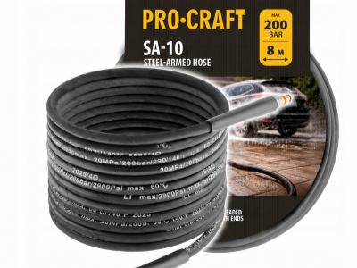 Armovaná hadice (oboustranný závit) Procraft SA-10, 8m