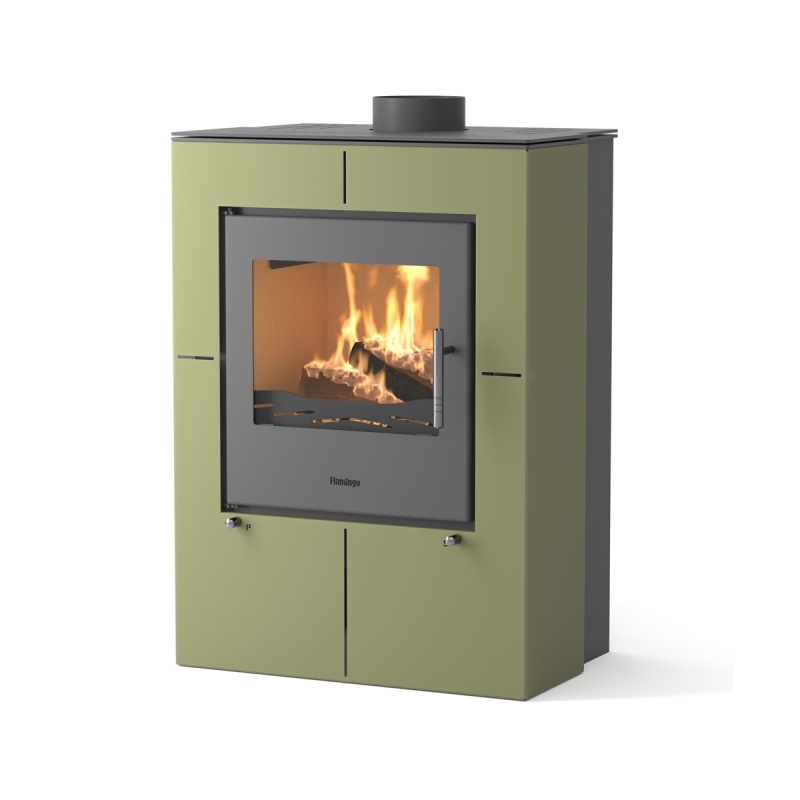 HS Flamingo Evenes olivová - krbová kamna