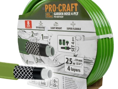 Zelená zahradní hadicí Procraft PR-4GH1925F