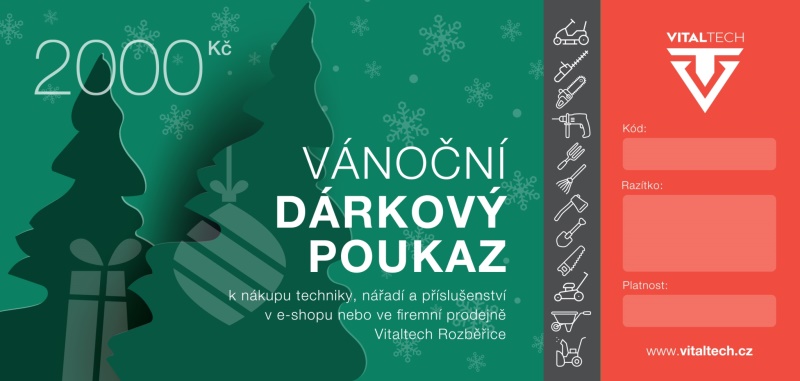 Dárkový poukaz Vitaltech 2 000 Kč