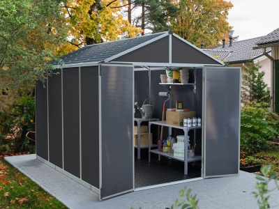 Palram - Canopia Rubicon 8' x 10' antracit - heavy duty prostorný zahradní domek