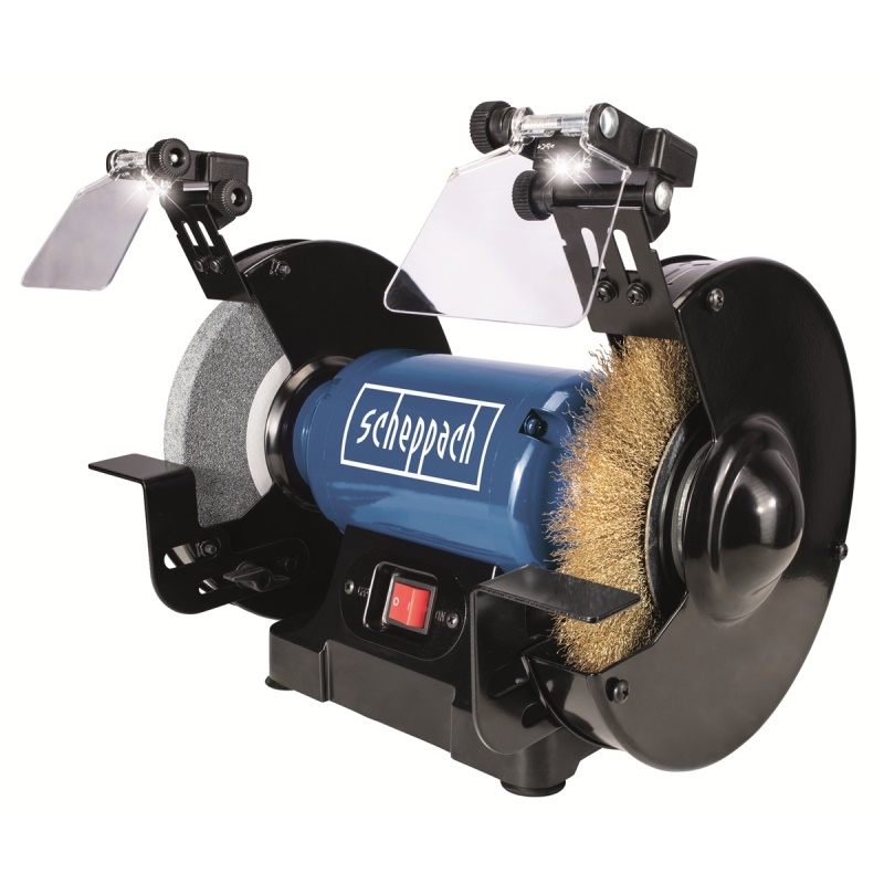 Scheppach SM 200 LB - Dvoukotoučová bruska ( kotouč / kartáč )