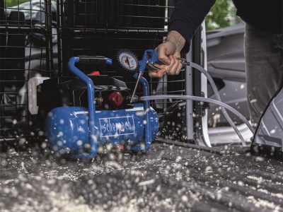 Scheppach C-ACT160/6-X-SET S2 - 2x20 V IXES aku bezolejový kompresor 6 l + 2x 2Ah baterie + duální nabíječka 2,4 A