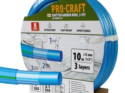 Modrá zahradní hadice Procraft PR-3KGH1310 3 vrstvy, 1/2" 10m