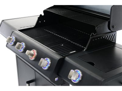 Riwall PRO RGG 41 EXL - luxusní plynový gril 17 kW se čtyřmi hořáky a bočním vařičem