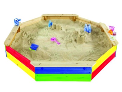 Pískoviště osmihranné barevné - T-Wood