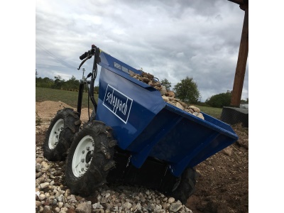 Scheppach DP 3000 - kolový přepravník 4x4 s nosností 300 kg a mechanickým sklápěním korby