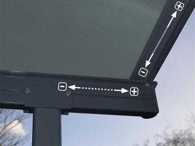 Palram - Canopia Capri 3000 antracit 3 x 3 - hliníková (montovaná) pergola