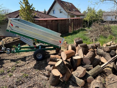Hydraulicky sklopný vozík za malotraktor HT15