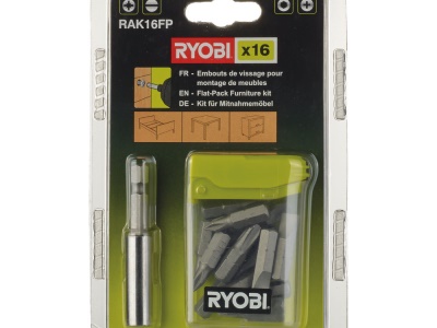 Ryobi RAK 16 FP - 16 ks sada příslušenství - ideální pro práci se sektorovým nábytkem