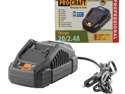 Nabíječka pro 20V Li-ion baterie Procraft 20/2.4А Fast Charge