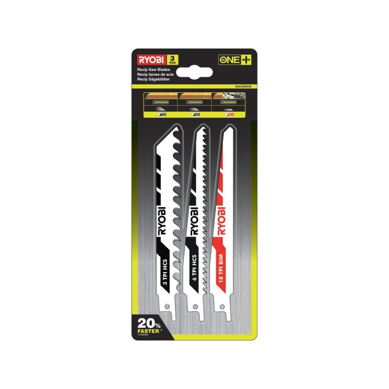 RYOBI RAK3RBWM - 3-dílná sada plátků do šavlových pil