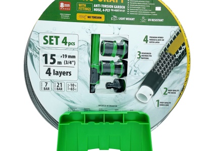 Černo-žlutá zahradní hadice Procraft PR-4KAT1915F