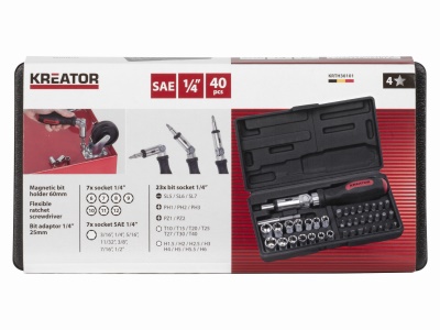 KRTH30101 - Ráčnový šroubovák 40 ks sada