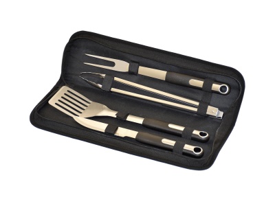 Riwall PRO RBBQ 4B SET - 4-dílná prémiová nerezová sada grilovacího nářadí