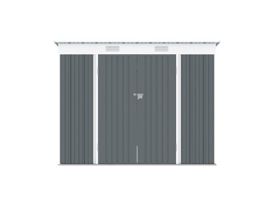 Riwall PRO RMSP 6x8 Anthracite - zahradní domek kovový 2,4 x 1,8 m s pultovou střechou antracit