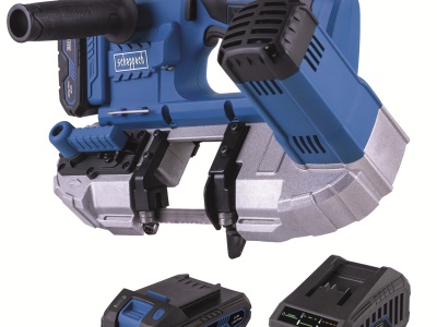 Scheppach C-MBS635-X-SET S - 20 V IXES aku pásová pila na kov + 2Ah baterie + nabíječka 2,4 A