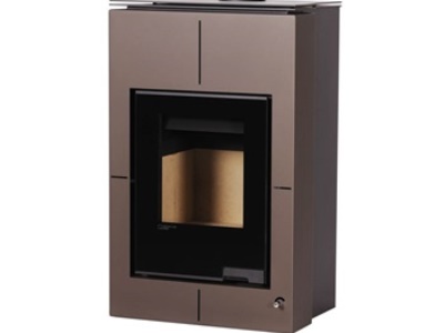 HS Flamingo SAPORO 11/7 hnědá - teplovodní krbová kamna s 7 kW výměníkem